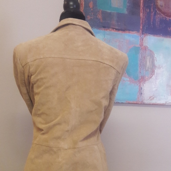 Style & Co./ Tan/ Suede Coat - Picture 7 of 8